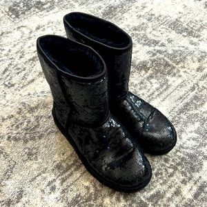 Black Sequin Ugg Boots